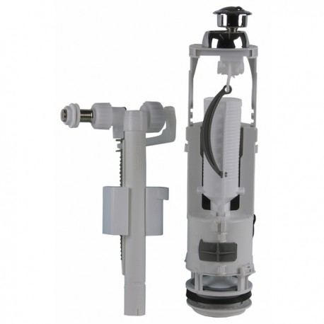 Wc - Double volum mechanism with pushbutton and valve 37950110 - SIAMP : 37950110