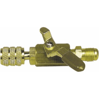 Yellow valve M1/4" x F1/4" - GALAXAIR : SA-14M14F-Y