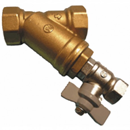 Brass Y-strainer 1/2? with rinsing valve - DIFF