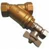 Brass Y-strainer 1" with rinsing valve - DIFF