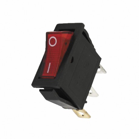 Red light switch 0/1 15A 3XFASTON - DIFF