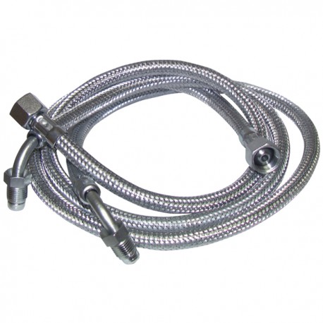 Hose fuel f3/8" x m1/4 with ring bent 90°  900mm  (X 2) - DIFF