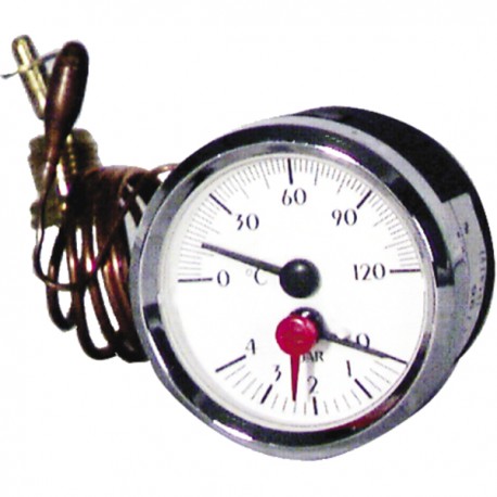 Manothermomete dial, 0 120°c 0 6bars ø58mm 1500 - DIFF
