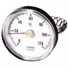 Round thermometer, bracket, build in 0 120°c ø63mm - DIFF