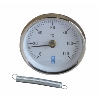 Push-fit thermometer for panel piping ø 80mm
