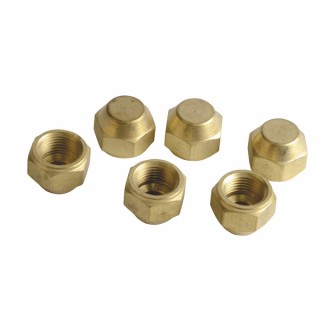 Brass cap flare fitting F3/8"  (X 6) - DIFF