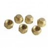 Brass cap flare fitting F3/8"  (X 6)