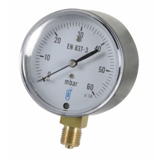 Gas manometer 0 to 60bars ø 63mm m1/4"- with dial