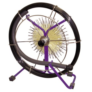 Sweeping rod rod on streamer with brush