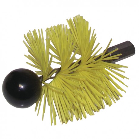 Harden steel roller brush with ball Ø 125m - DIFF