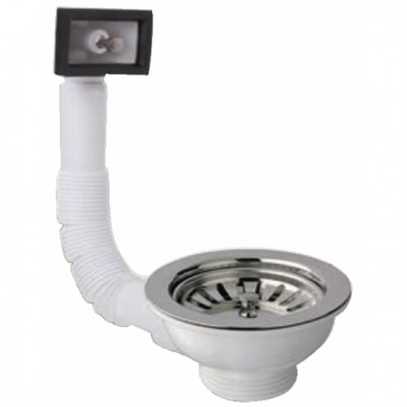 Manual sink drain with basket with over flow - DIFF