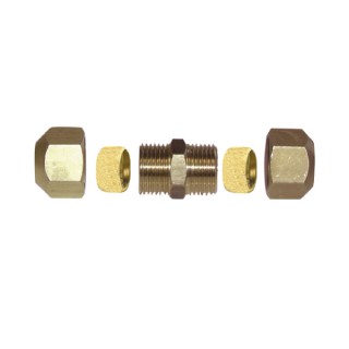 Fitting with ring - Straight tube 12mm x tube 10mm  (X 10)