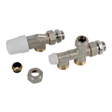 Inverted right-angle thermostatic valve kit 15x21 monotube - RBM : 2250450