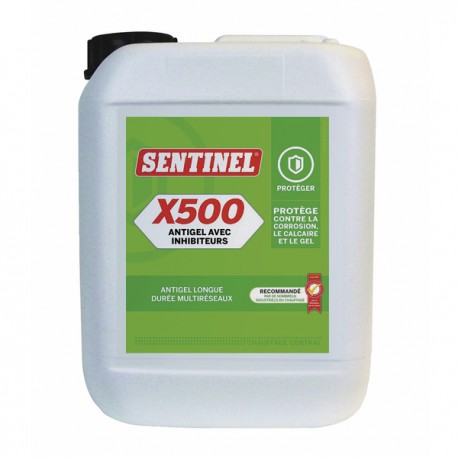 X500 Unhibited antifreeze -  Can 5 liters - SENTINEL : X500L-4X5L-EXP