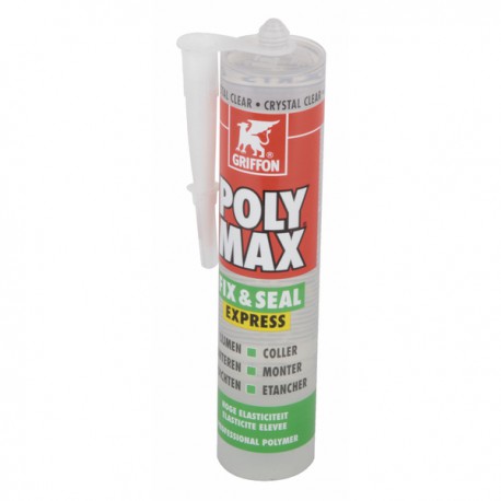 Poly Max Fix & Seal Express, crystal clear - GRIFFON : 6150452