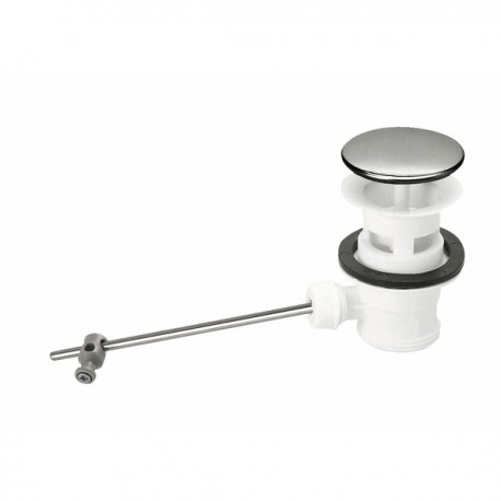 Pop-up drain for washbasin, stainless steel cover - NICOLL : 0201005