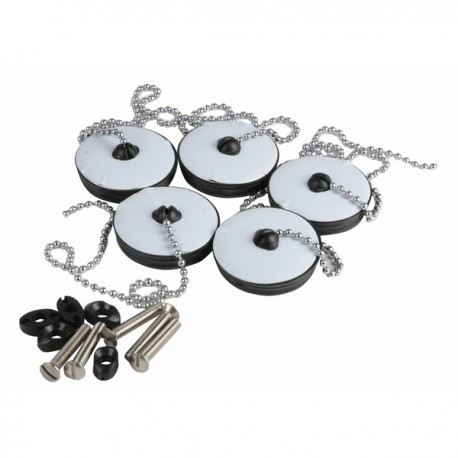 Set of 5 plugs with chain - NICOLL : 0411246