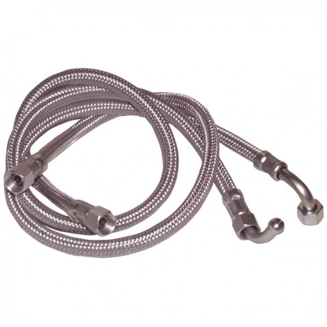 Hose fuel f1/4" x f1/4" bent 90° lg 1000 (X 2) - DIFF