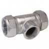 Compression fitting tapped cast iron tee T 21.3x21.3xF1/2" - GEBO : 01.150.04.01