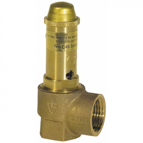 Domestic hot water safety valve bronze body FF 15x21 15x21 7 bar - GOETZE : 651MWIK-15-F/F-15/15