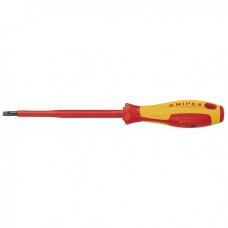 Electrician's screwdriver for slotted screws 3mm length 202mm - KNIPEX : 98 20 30
