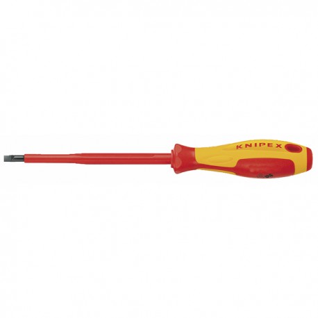 Electrician's screwdriver for slotted screws 3mm length 202mm - KNIPEX - WERK : 98 20 30