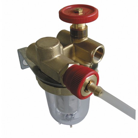Filter fuel recycling block valve ff3/8 drain-cock - OVENTROP : 2122103+2127600