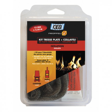 Fibreglass flat sealing braid and Collafeu kit - GEB : 821593