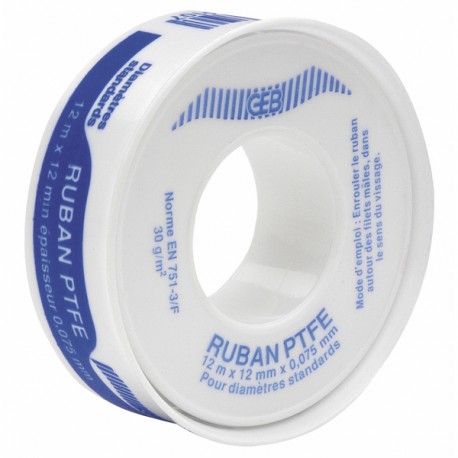 Sealing ptfe roll 12mm  (X 10) - GEB : 815192