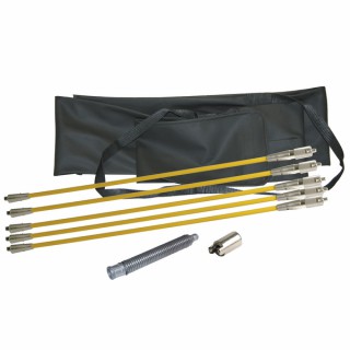 Sweeping rod sweeping kit with snap rods