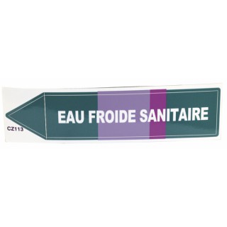 Flexible adhesive label - Domestic cold water (X 10)