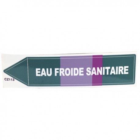 Flexible adhesive label - Domestic cold water (X 10) - DIFF