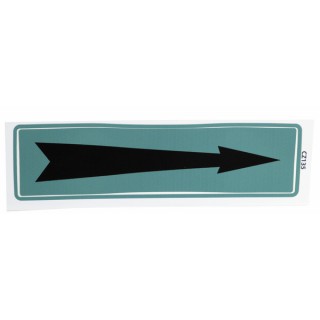 Supple adhesive label arrow with green background (X 10)