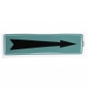 Supple adhesive label arrow with green background (X 10)