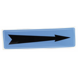 Supple adhesive label arrow with blue background (X 10)