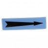 Supple adhesive label arrow with blue background (X 10)