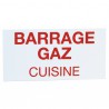Rigid polystyrene label - Gas lock kitchen - DIFF