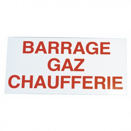 Rigid polystyrene label - Gas lock for boiler  - DIFF