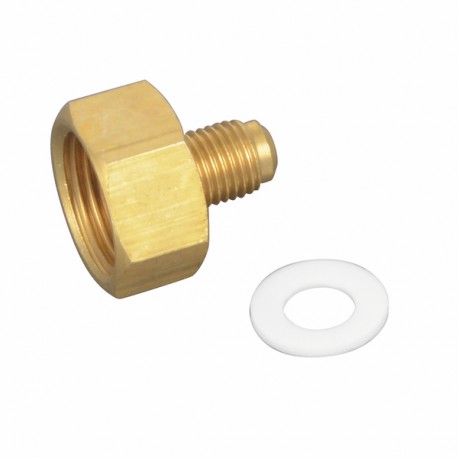 Bottle connector M1/4" flare x F18 x 150
