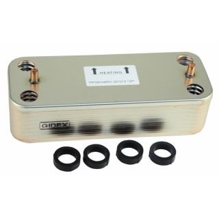 Domestic hot water exchanger 16 plates tech25c 3982 - FERROLI : 39820430