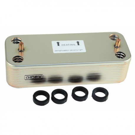Domestic hot water exchanger 16 plates tech25c 3982 - FERROLI : 39820430