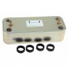 Domestic hot water exchanger 16 plates tech25c 3982 - FERROLI : 39820430