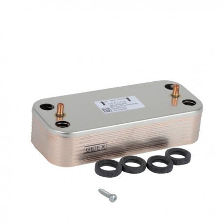 Domestic hot water exchanger 16 plates - CHAFFOTEAUX : 65116537