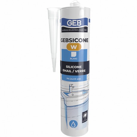 Sabitary silicone mastic geb white cartridge 310ml - GEB : 893150