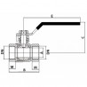 Ball valve FF PN 40 3/8? - DIMPEXP : 1142-38