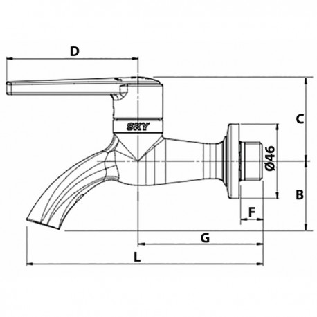 SKY patented anti-freeze valve in 1/2 - EFFEBI SPA : 1750P404