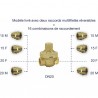 Isobar water pressure reducer multi-threaded 1/2 to 3/4 brass cover ISOPLUS - ITRON : ISOPLUSMG