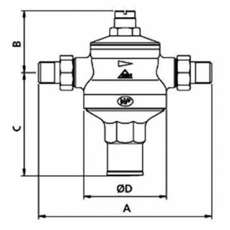 Rinox diaphragm pressure reducing valve MM 3/4? - RBM : 00510510