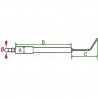 Ignition electrode + Flame sensing probe - DIFF for Cuenod : 170432