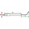 Flame sensing probe G1/G3 - DIFF for Weishaupt : 1513271434/7